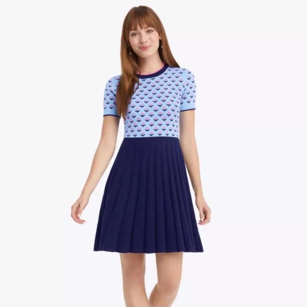 Draper James Sweater Dress in Jacquard Tulip